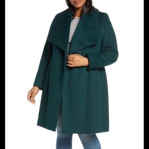 slick wool blend wrap coat cole haan signature